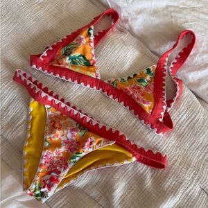 Lovers + Friends Adrift Bikini - Tangerine Floral